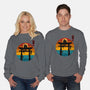 Retro Cat Shrine-Unisex-Crew Neck-Sweatshirt-erion_designs