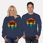 Retro Cat Shrine-Unisex-Crew Neck-Sweatshirt-erion_designs