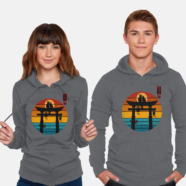 Retro Cat Shrine-Unisex-Pullover-Sweatshirt-erion_designs