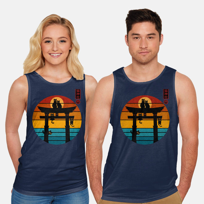 Retro Cat Shrine-Unisex-Basic-Tank-erion_designs