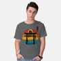 Retro Cat Shrine-Mens-Basic-Tee-erion_designs