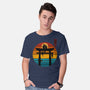 Retro Cat Shrine-Mens-Basic-Tee-erion_designs