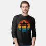 Retro Cat Shrine-Mens-Long Sleeved-Tee-erion_designs