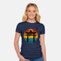 Retro Cat Shrine-Womens-Fitted-Tee-erion_designs