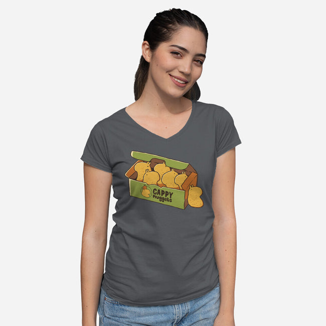 Cappy Nuggets-Womens-V-Neck-Tee-tobefonseca
