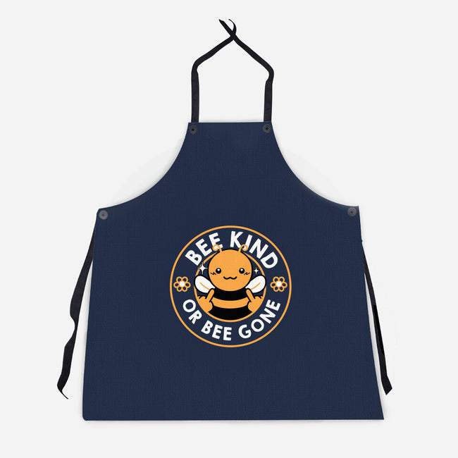 Bee Kind Or Bee Gone-Unisex-Kitchen-Apron-tobefonseca