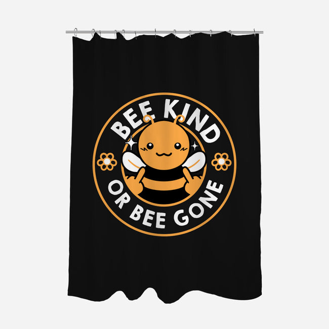 Bee Kind Or Bee Gone-None-Polyester-Shower Curtain-tobefonseca