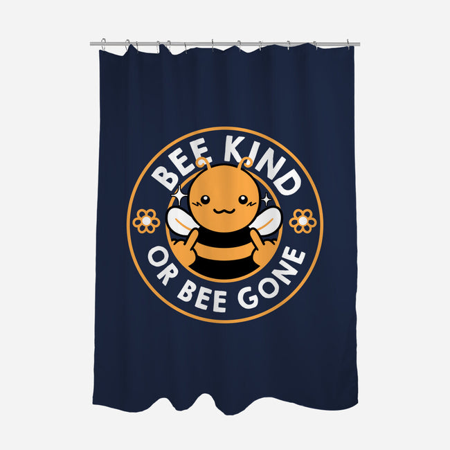 Bee Kind Or Bee Gone-None-Polyester-Shower Curtain-tobefonseca