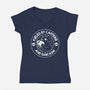 Fueled By Caffeine And Sarcasm-Womens-V-Neck-Tee-tobefonseca