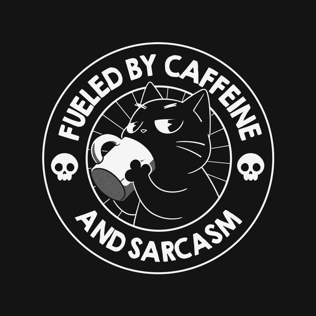 Fueled By Caffeine And Sarcasm-Womens-Fitted-Tee-tobefonseca