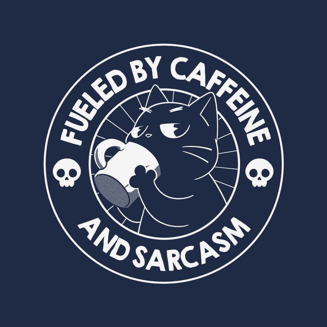 Fueled By Caffeine And Sarcasm-Womens-Fitted-Tee-tobefonseca