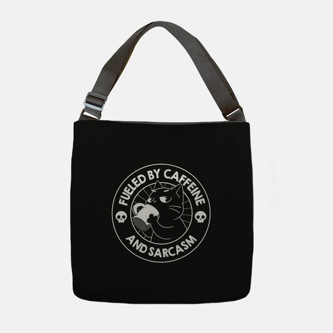 Fueled By Caffeine And Sarcasm-None-Adjustable Tote-Bag-tobefonseca