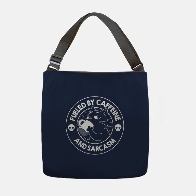 Fueled By Caffeine And Sarcasm-None-Adjustable Tote-Bag-tobefonseca