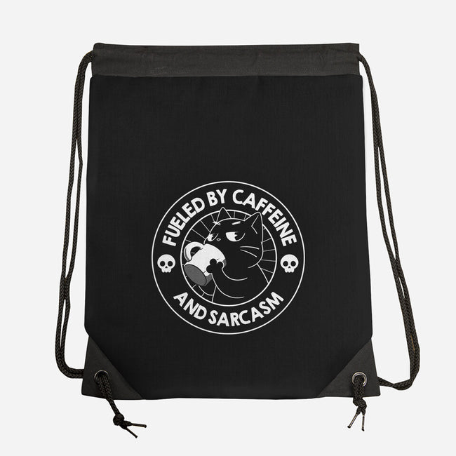 Fueled By Caffeine And Sarcasm-None-Drawstring-Bag-tobefonseca