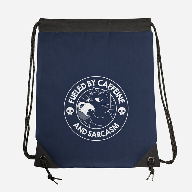 Fueled By Caffeine And Sarcasm-None-Drawstring-Bag-tobefonseca