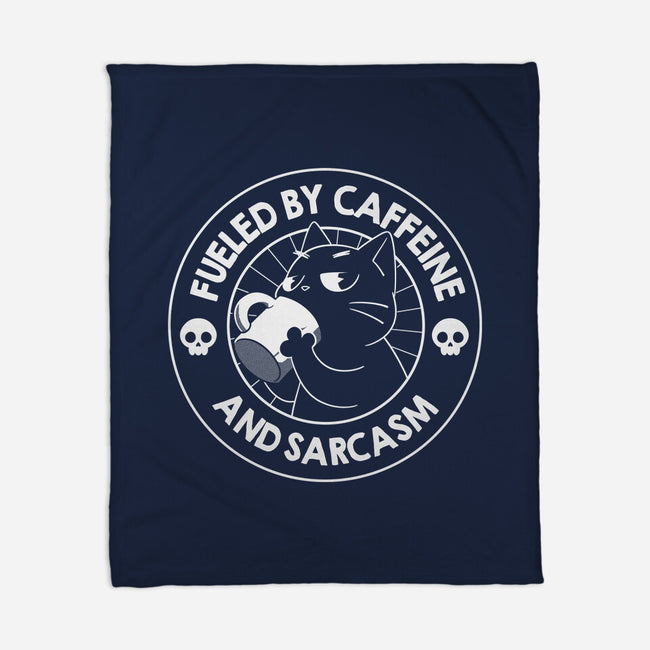 Fueled By Caffeine And Sarcasm-None-Fleece-Blanket-tobefonseca