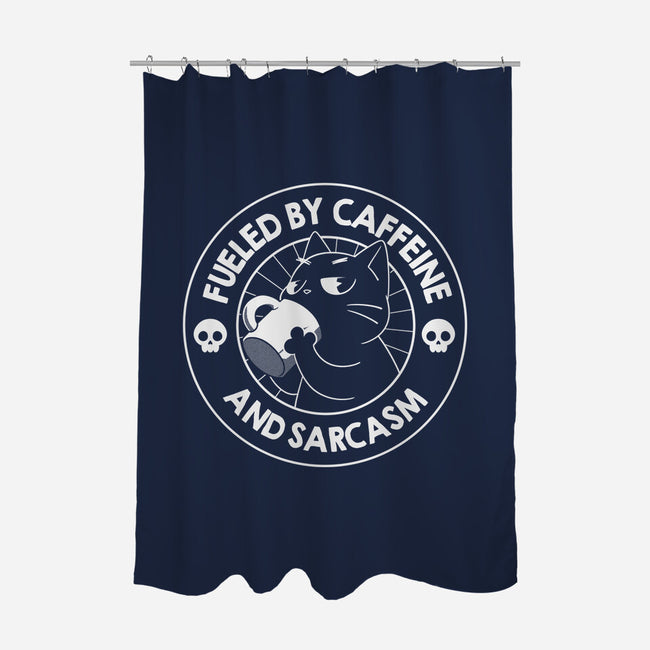 Fueled By Caffeine And Sarcasm-None-Polyester-Shower Curtain-tobefonseca
