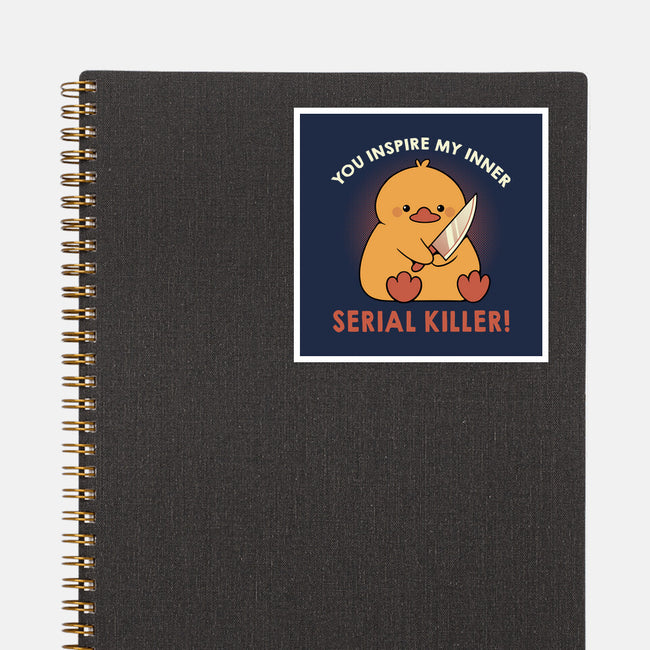 Funny Duck Serial Killer-None-Glossy-Sticker-tobefonseca