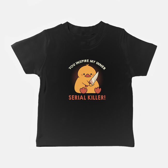 Funny Duck Serial Killer-Baby-Basic-Tee-tobefonseca