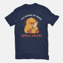 Funny Duck Serial Killer-Womens-Fitted-Tee-tobefonseca