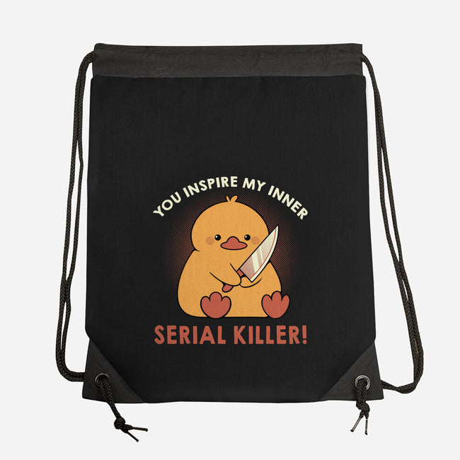 Funny Duck Serial Killer-None-Drawstring-Bag-tobefonseca