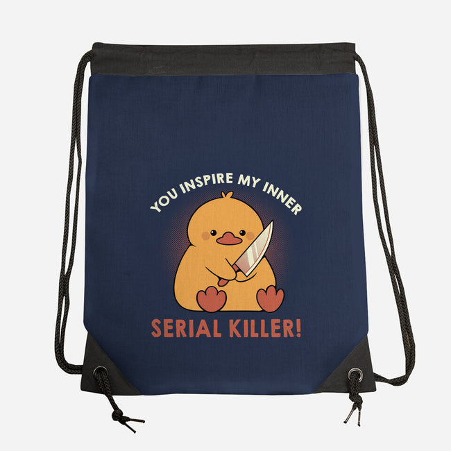 Funny Duck Serial Killer-None-Drawstring-Bag-tobefonseca