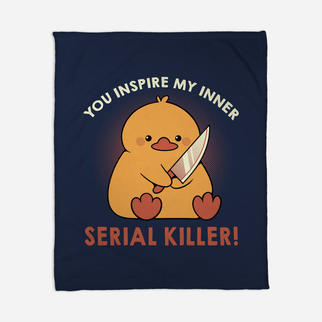 Funny Duck Serial Killer-None-Fleece-Blanket-tobefonseca