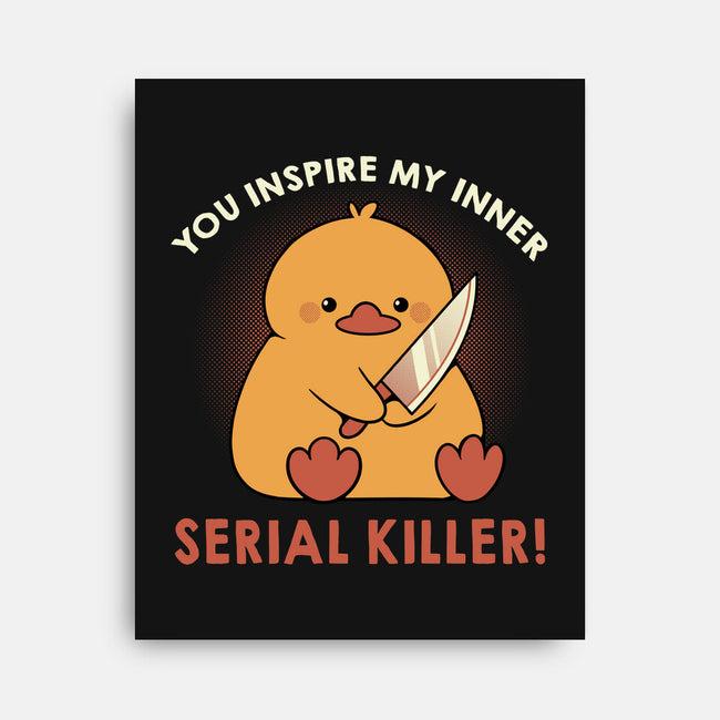 Funny Duck Serial Killer-None-Stretched-Canvas-tobefonseca