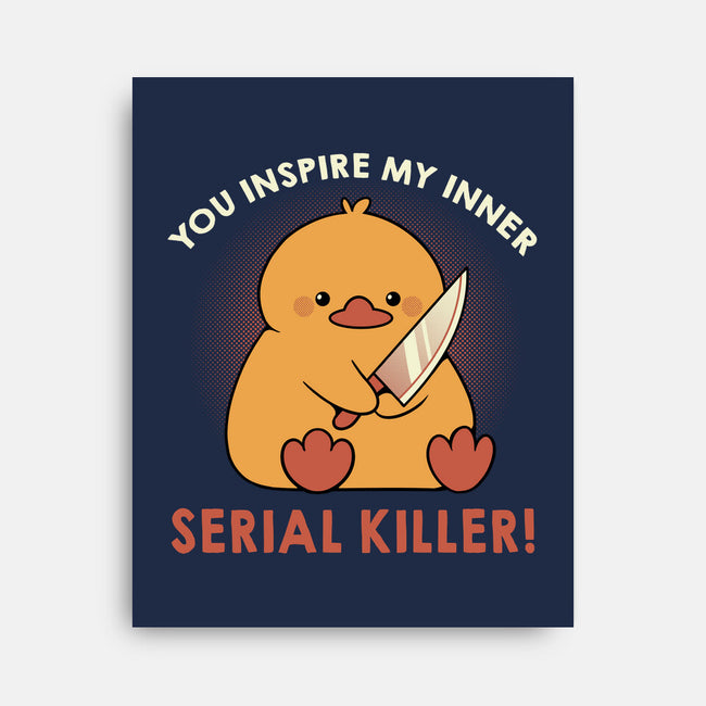 Funny Duck Serial Killer-None-Stretched-Canvas-tobefonseca