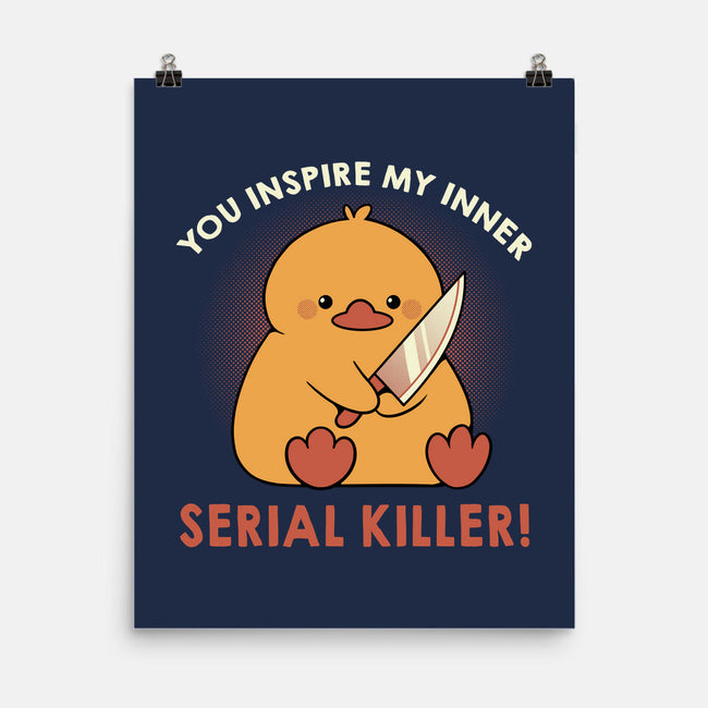 Funny Duck Serial Killer-None-Matte-Poster-tobefonseca