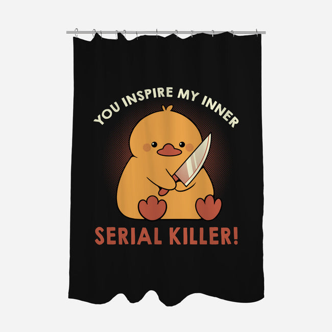Funny Duck Serial Killer-None-Polyester-Shower Curtain-tobefonseca