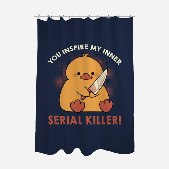 Funny Duck Serial Killer-None-Polyester-Shower Curtain-tobefonseca