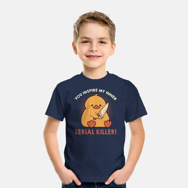 Funny Duck Serial Killer-Youth-Basic-Tee-tobefonseca