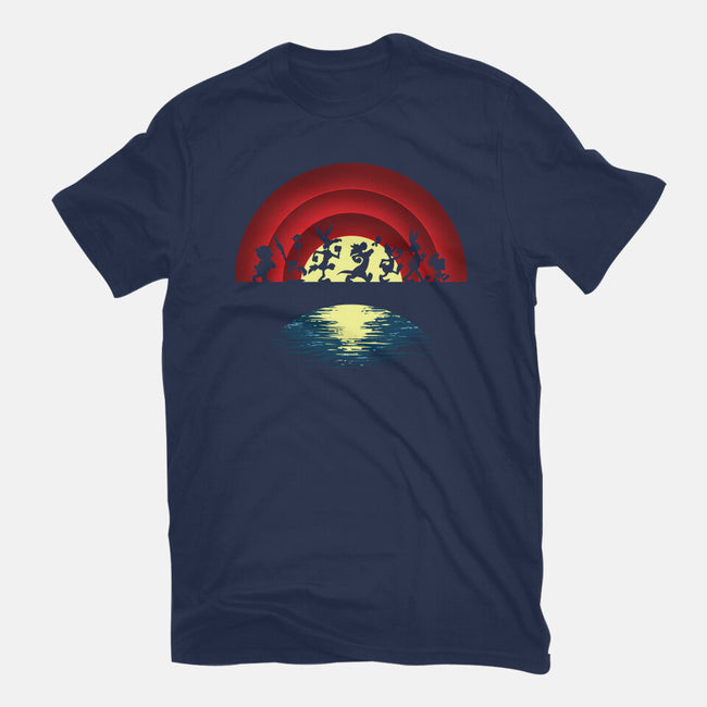 The Fellowship Of The Tunes-Womens-Fitted-Tee-zascanauta