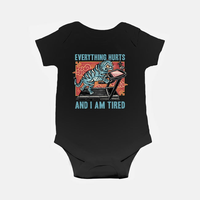 Tired Blue Tiger-Baby-Basic-Onesie-glitchygorilla
