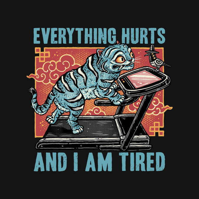 Tired Blue Tiger-None-Polyester-Shower Curtain-glitchygorilla