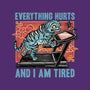 Tired Blue Tiger-None-Fleece-Blanket-glitchygorilla