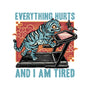 Tired Blue Tiger-Unisex-Zip-Up-Sweatshirt-glitchygorilla