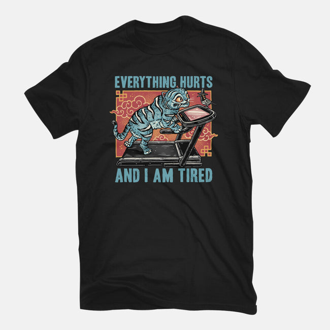 Tired Blue Tiger-Womens-Fitted-Tee-glitchygorilla