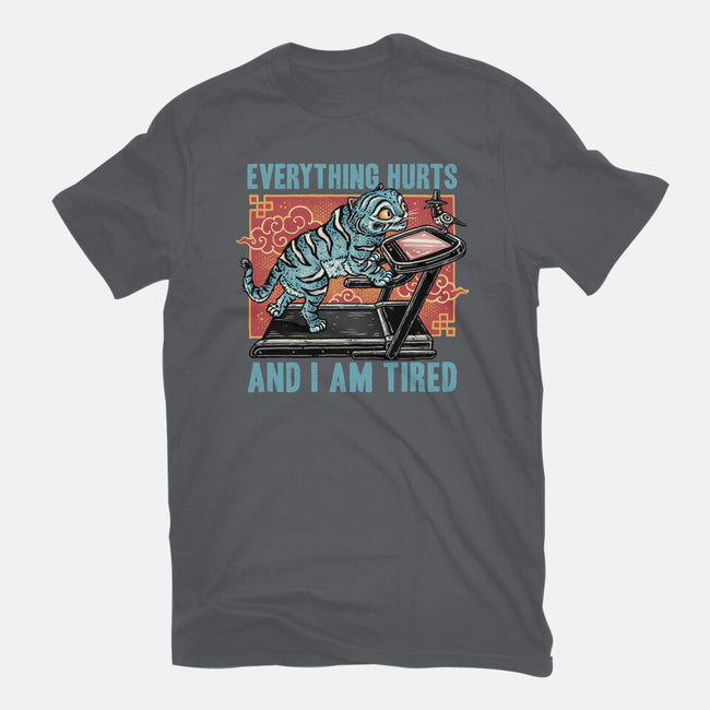 Tired Blue Tiger-Womens-Fitted-Tee-glitchygorilla