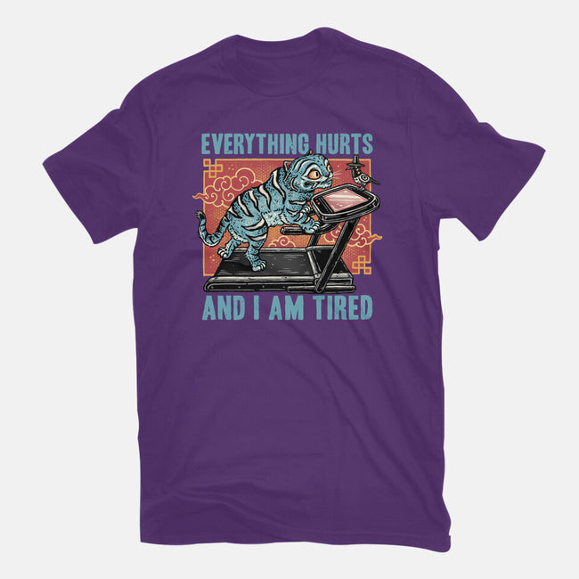 Tired Blue Tiger-Womens-Fitted-Tee-glitchygorilla