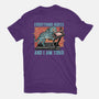 Tired Blue Tiger-Womens-Fitted-Tee-glitchygorilla