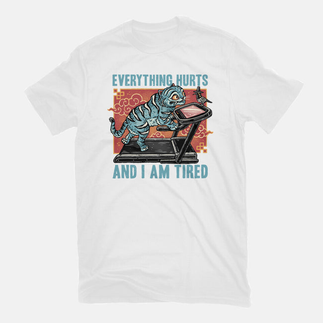 Tired Blue Tiger-Womens-Fitted-Tee-glitchygorilla