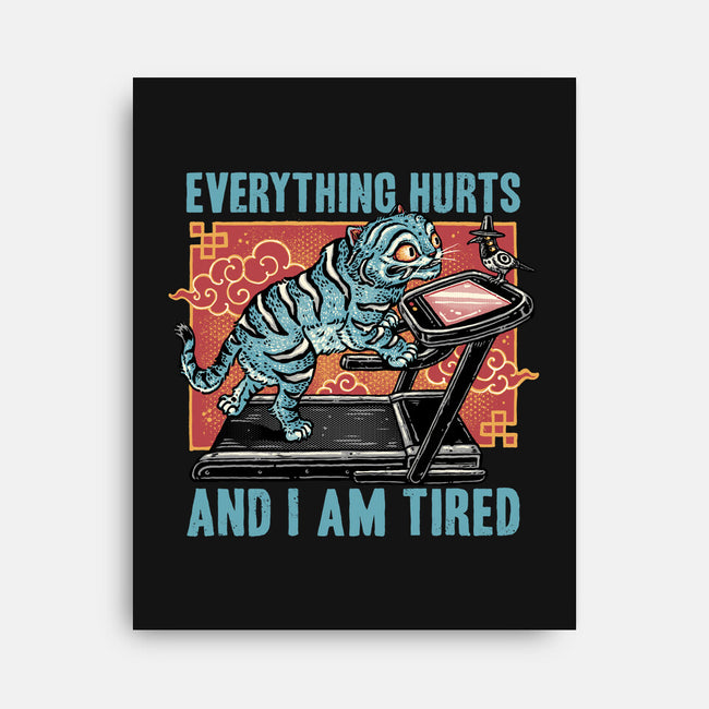 Tired Blue Tiger-None-Stretched-Canvas-glitchygorilla