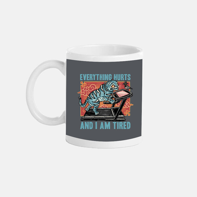 Tired Blue Tiger-None-Mug-Drinkware-glitchygorilla