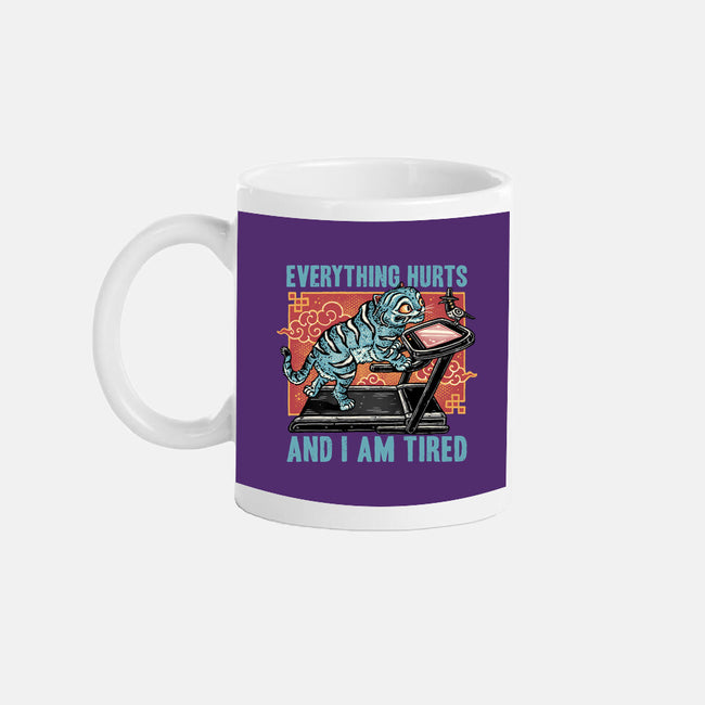 Tired Blue Tiger-None-Mug-Drinkware-glitchygorilla