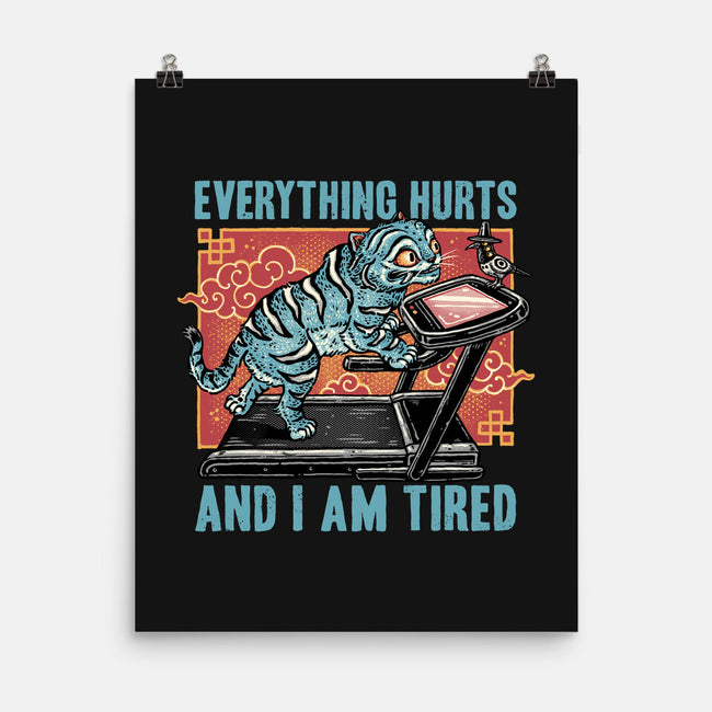 Tired Blue Tiger-None-Matte-Poster-glitchygorilla