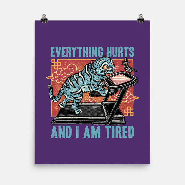 Tired Blue Tiger-None-Matte-Poster-glitchygorilla