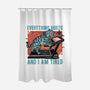 Tired Blue Tiger-None-Polyester-Shower Curtain-glitchygorilla