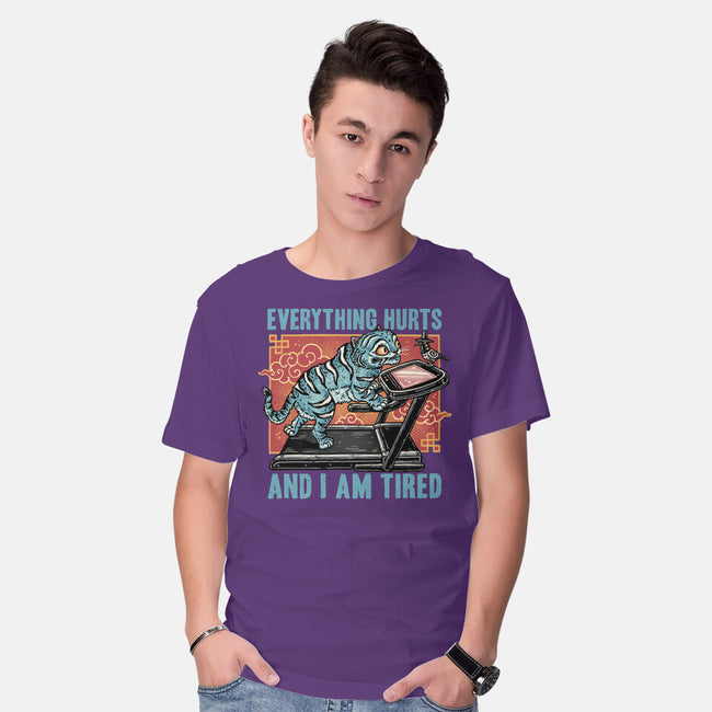 Tired Blue Tiger-Mens-Basic-Tee-glitchygorilla